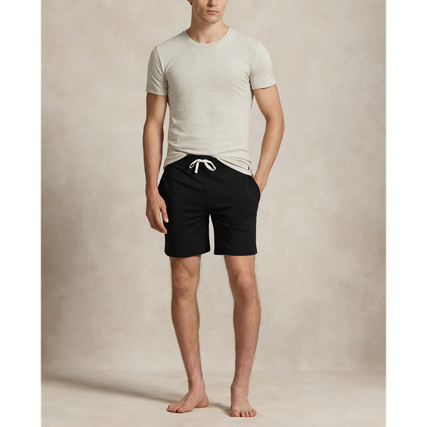 Cut for a slim fit, these comfortable sleep shorts are crafted from soft cotton jersey and feature Polo  Ralph Lauren Lauren’s signature label on the waist.