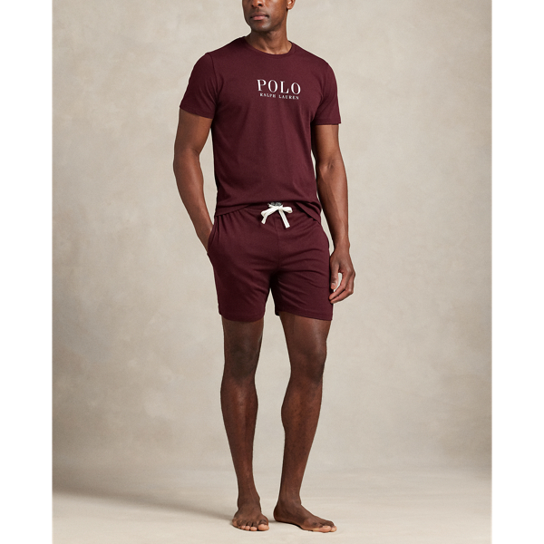 Cut for a slim fit, these comfortable sleep shorts are crafted from soft cotton jersey and feature Polo  Ralph Lauren Lauren’s signature label on the waist.