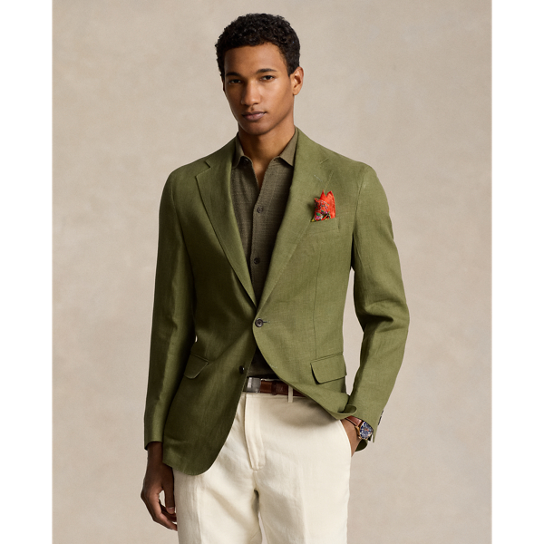 Shop Ralph Lauren Polo Soft Tailored Linen Sport Coat In Thermal Green
