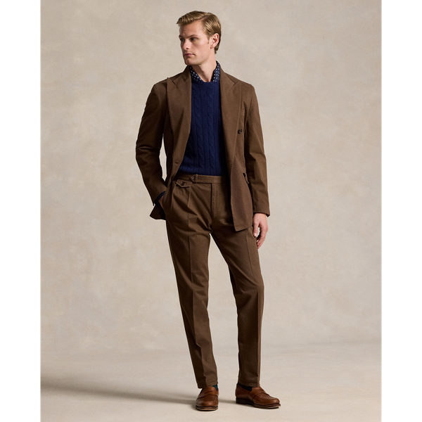 Ralph Lauren Stretch Chino Suit Trouser In Brown