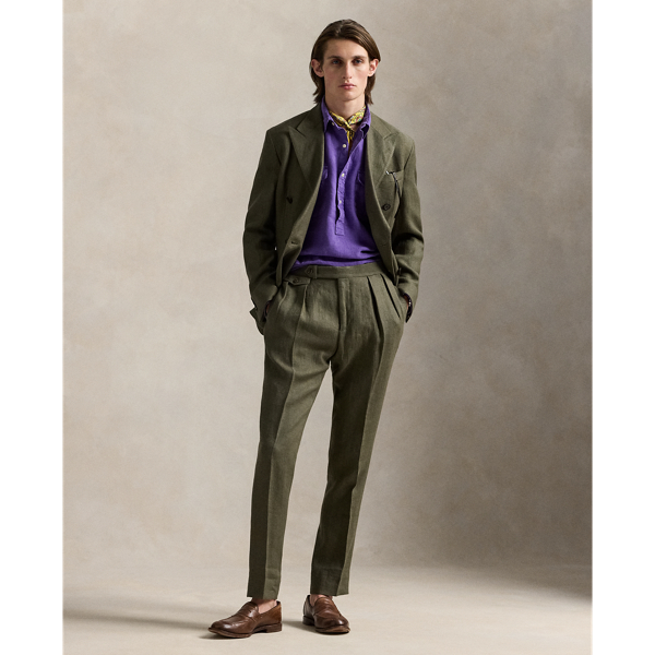 Pantalon habillé en dobby de lin - Polo Ralph Lauren - Modalova