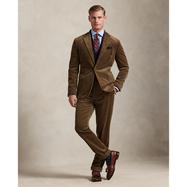 Ralph Lauren Stretch Corduroy Suit Trouser In Brown