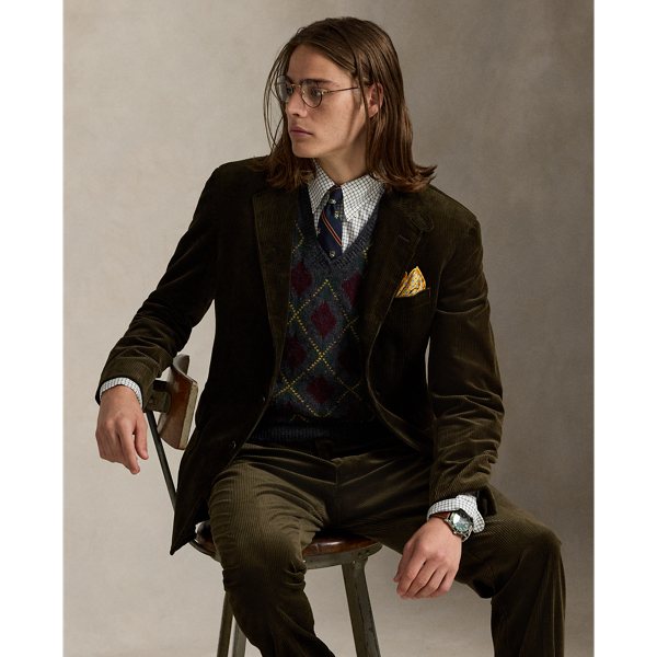 Ralph Lauren Polo Tailored Fit Corduroy Suit Jacket In Green
