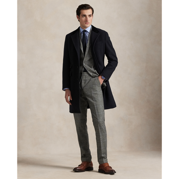 Ralph Lauren Polo Tailored Fit Glen Plaid Wool Suit In Black