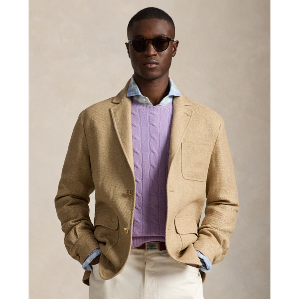 Tailored Fit Linen Hopsack Jacket