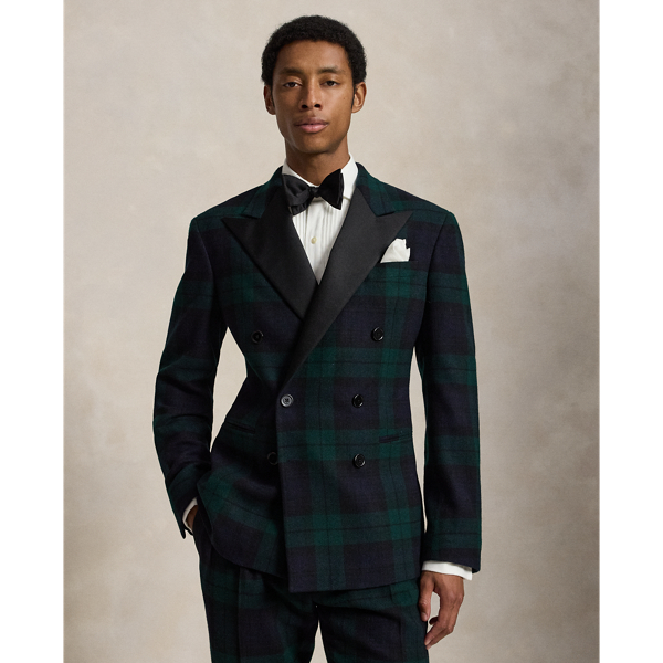 Polo Tailored Fit Plaid Tuxedo Jacket