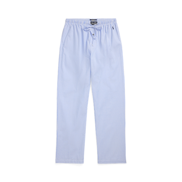 Polo Ralph Lauren Striped Cotton Pajama Pant In Blue Flower Stripe