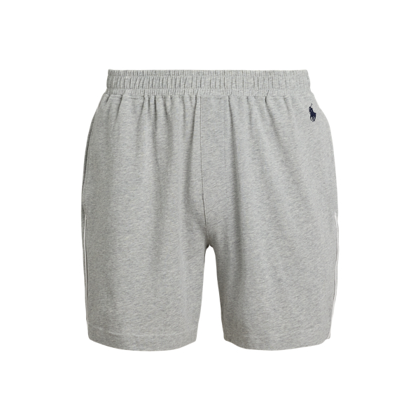 Ralph Lauren Stretch Organic Cotton Sleep Short In Andover Heather
