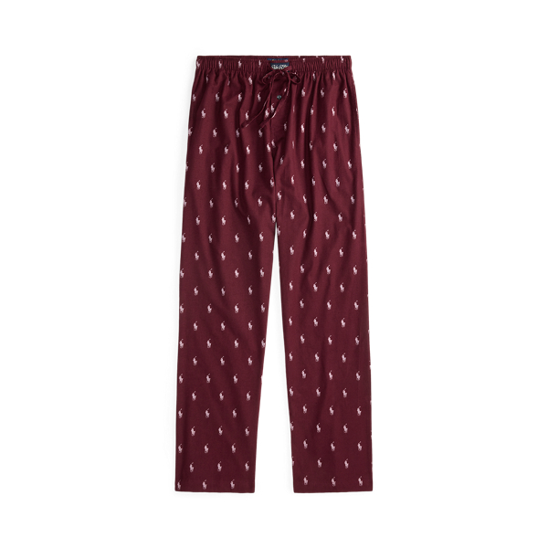 Ralph Lauren Allover Pony Flannel Pajama Pant In Red