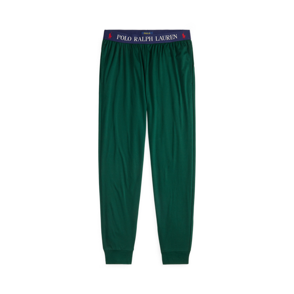 Ralph Lauren Mercerized Cotton Sleep Jogger In Green