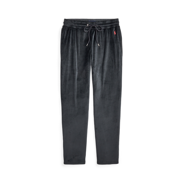 Ralph Lauren Plush Velour Pajama Pant In Blue