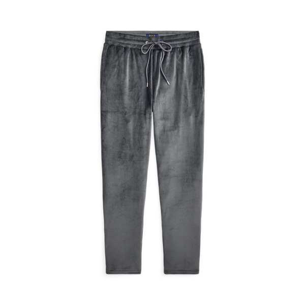 Ralph Lauren Plush Velour Pajama Pant In Gray