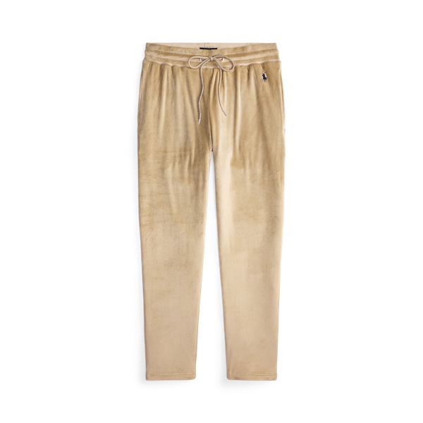 Ralph Lauren Plush Velour Pajama Pant In Nude