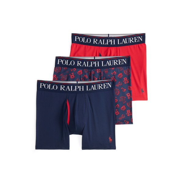 Ralph Lauren 4d-flex Microfiber Boxer Brief 3-pack In Multi