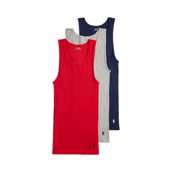 Ralph Lauren Classic Fit Wicking Tank 3-pack In Multi