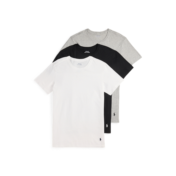 Ralph Lauren Slim Fit Wicking Crew 3-pack In Multi