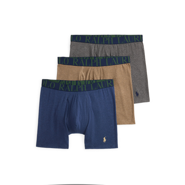 Ralph Lauren Stretch Cotton Boxer Brief 3-pack In Multi