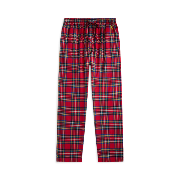 Ralph Lauren Plaid Flannel Pajama Pant In Red