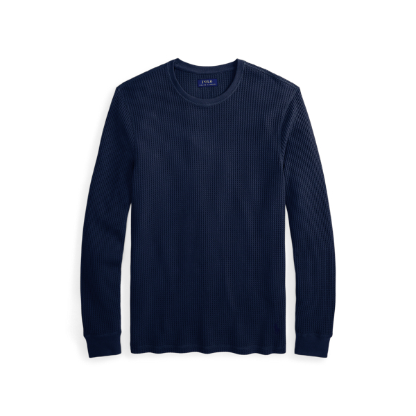 Ralph Lauren Thermal-knit Sleep Shirt In Blue