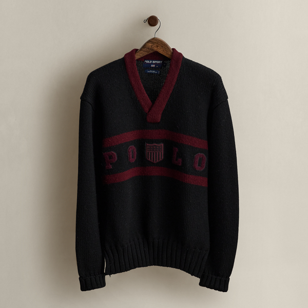 Ralph Lauren 1996 Polo Sport Wool Sweater In Black