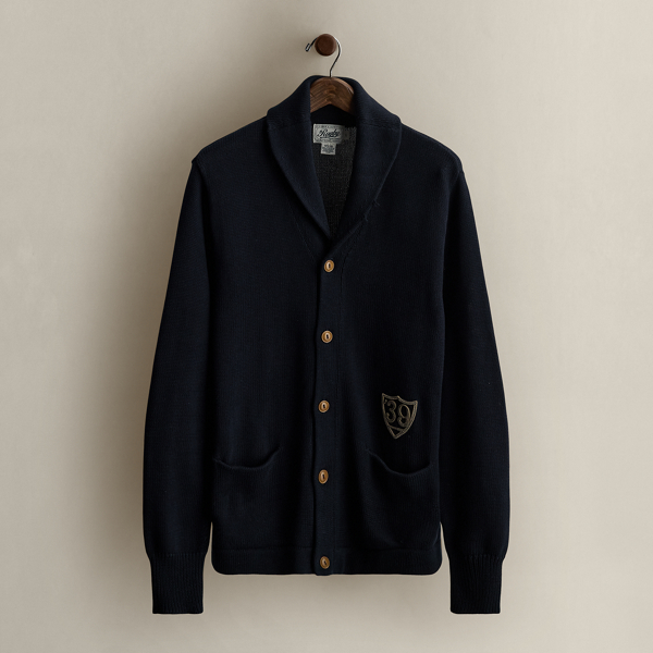 Ralph Lauren C. 2012 Shield-patch Cardigan In Black