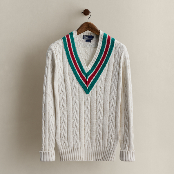 Ralph Lauren 1988 Cotton Cricket Sweater In White