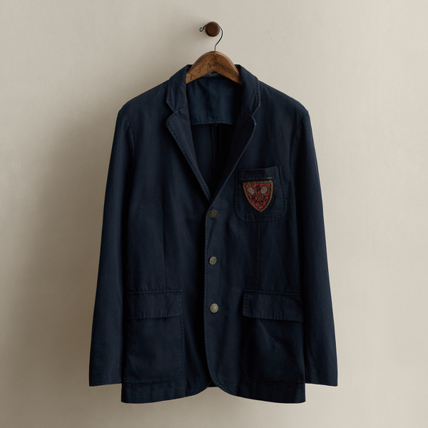 Ralph Lauren Tennis-crest Blazer In Blue