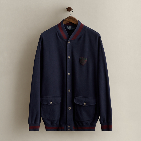 Ralph Lauren 1989 Crest Baseball Jacket In Blue