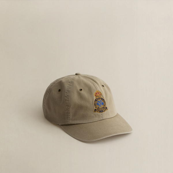 Ralph Lauren C. 1997 Crest Twill Ball Cap In Brown