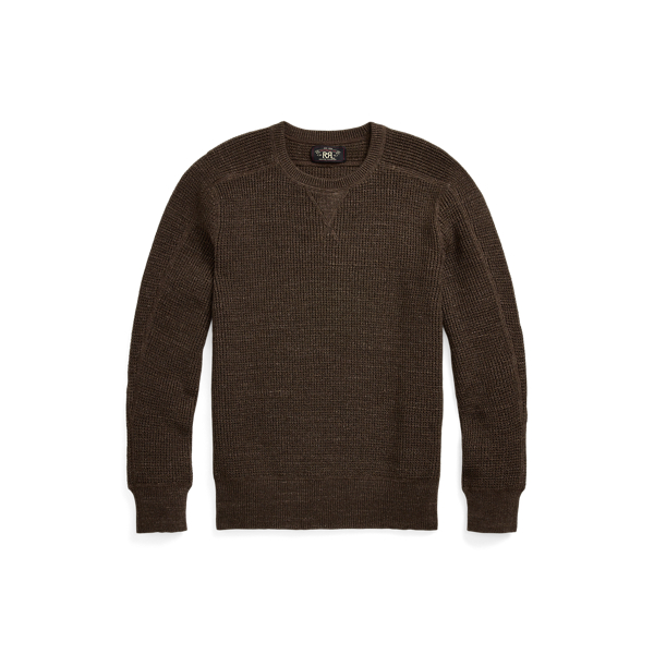 Pull en coton et laine tricot gaufré - RRL - Modalova