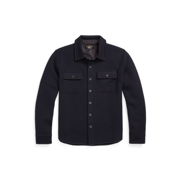 Pull-chemise workwear en laine jacquard - RRL - Modalova