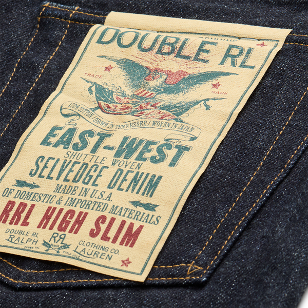 RRL 29 濃紺 セルビッジ 刺繍 ストレッチ アメリカ製 ラルフ