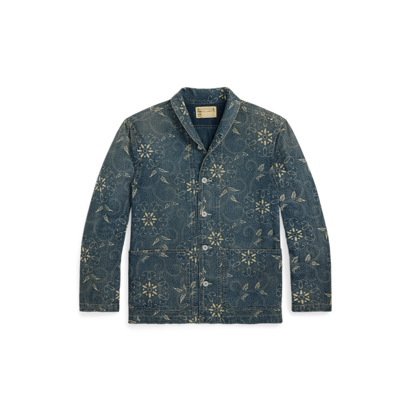 Indigo Print Woven Overshirt - RRL - Modalova