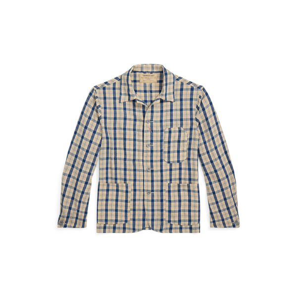 Veste d'ingénieur écossaise indigo - RRL - Modalova