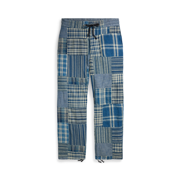 Pantalon patchwork à cordon indigo - RRL - Modalova