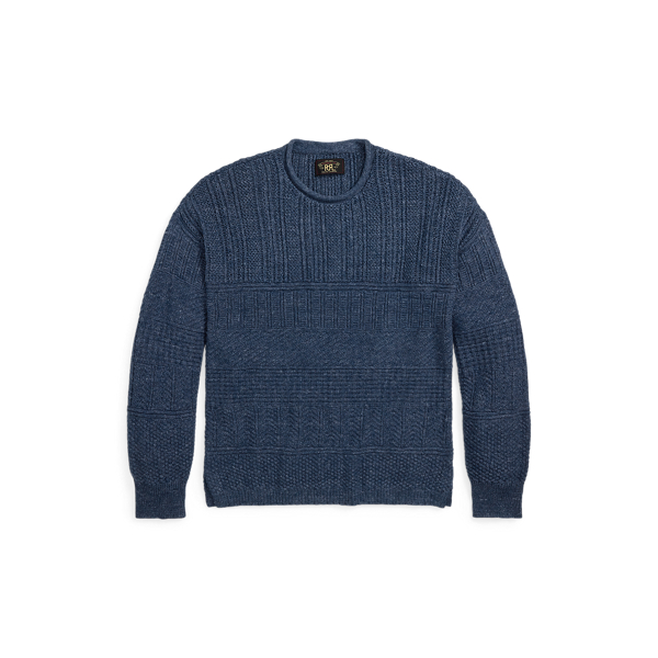 Pull à col roulotté en coton et lin - RRL - Modalova
