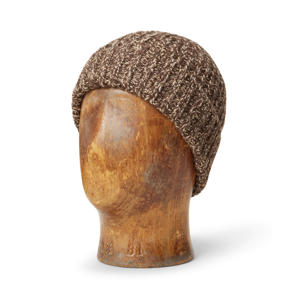Double Rl Ralph Lauren Marled Watch Cap In Brown