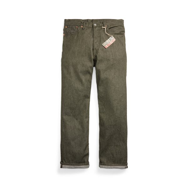 Jean vintage 5 poches olive selvedge - RRL - Modalova