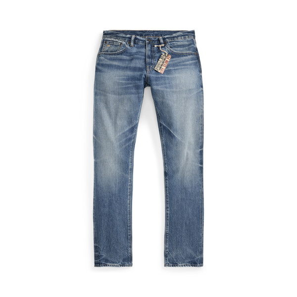 Double Rl Ralph Lauren Slim Fit Daws Jean In Blue