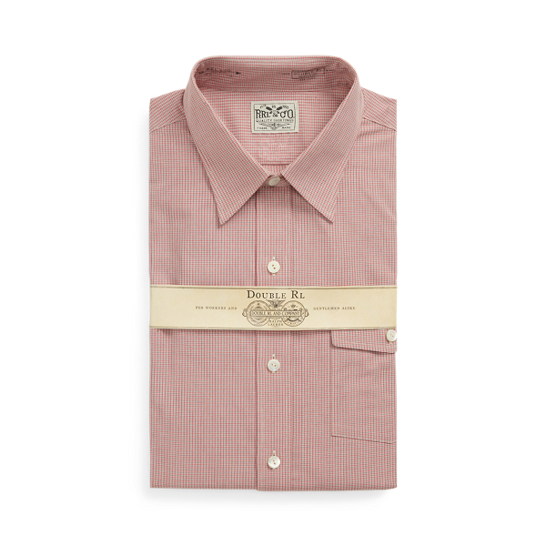 Double Rl Ralph Lauren Slim Fit Checked Dobby Shirt In Multi