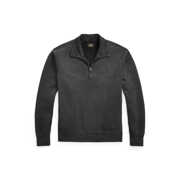 Pull demi-zippé en coton éponge - RRL - Modalova