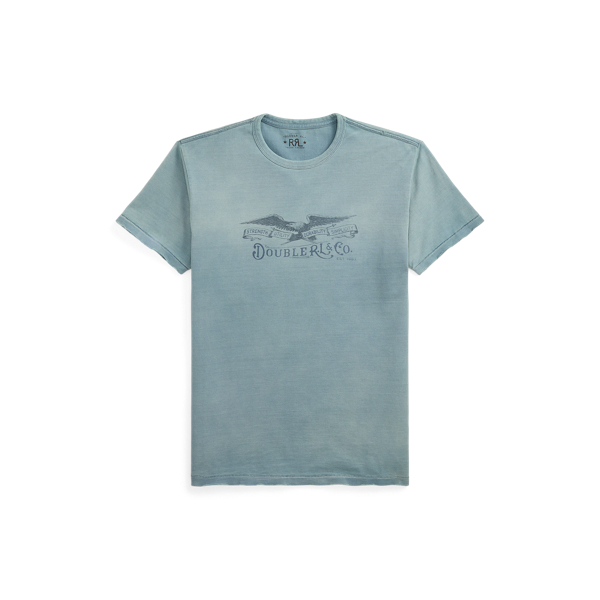 T-shirt à motif en jersey patiné - RRL - Modalova