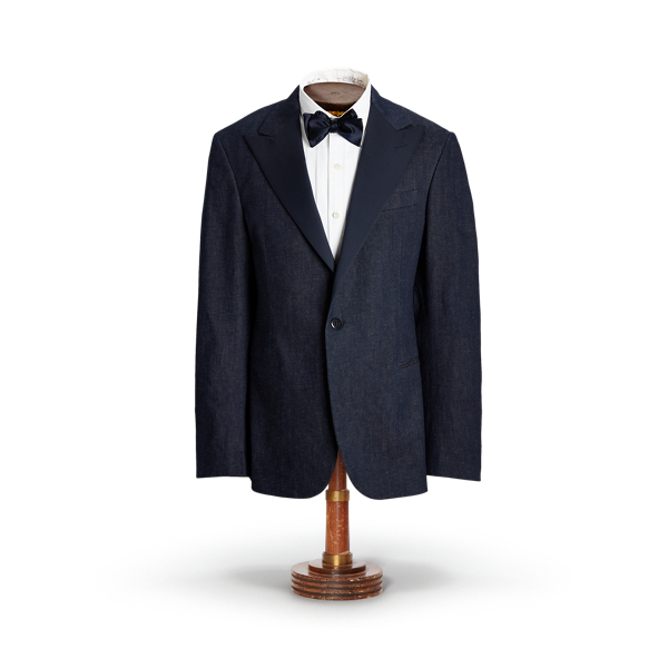 Slim Fit Indigo Denim Tuxedo Trouser - RRL - Modalova
