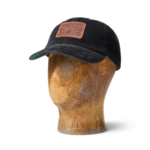 Leather-Patch Corduroy Trucker Cap