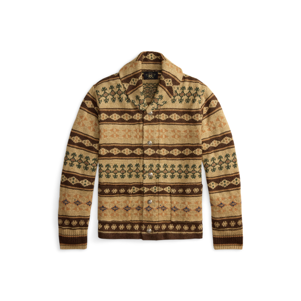 Jacquard-Knit Linen-Blend Cardigan