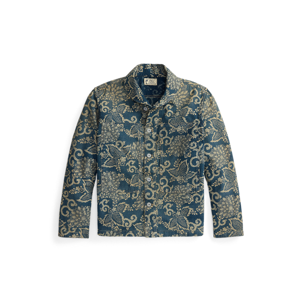 Indigo Print Woven Overshirt