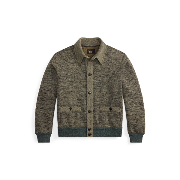 Heathered Cotton-Blend Cardigan