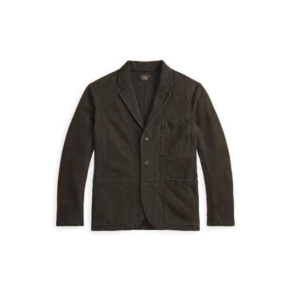 Knitted Herringbone Twill Blazer