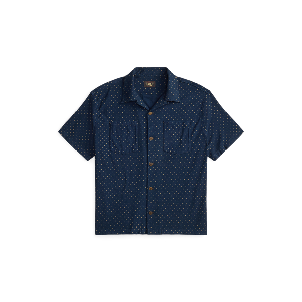 Star-Print Indigo Jersey Shirt