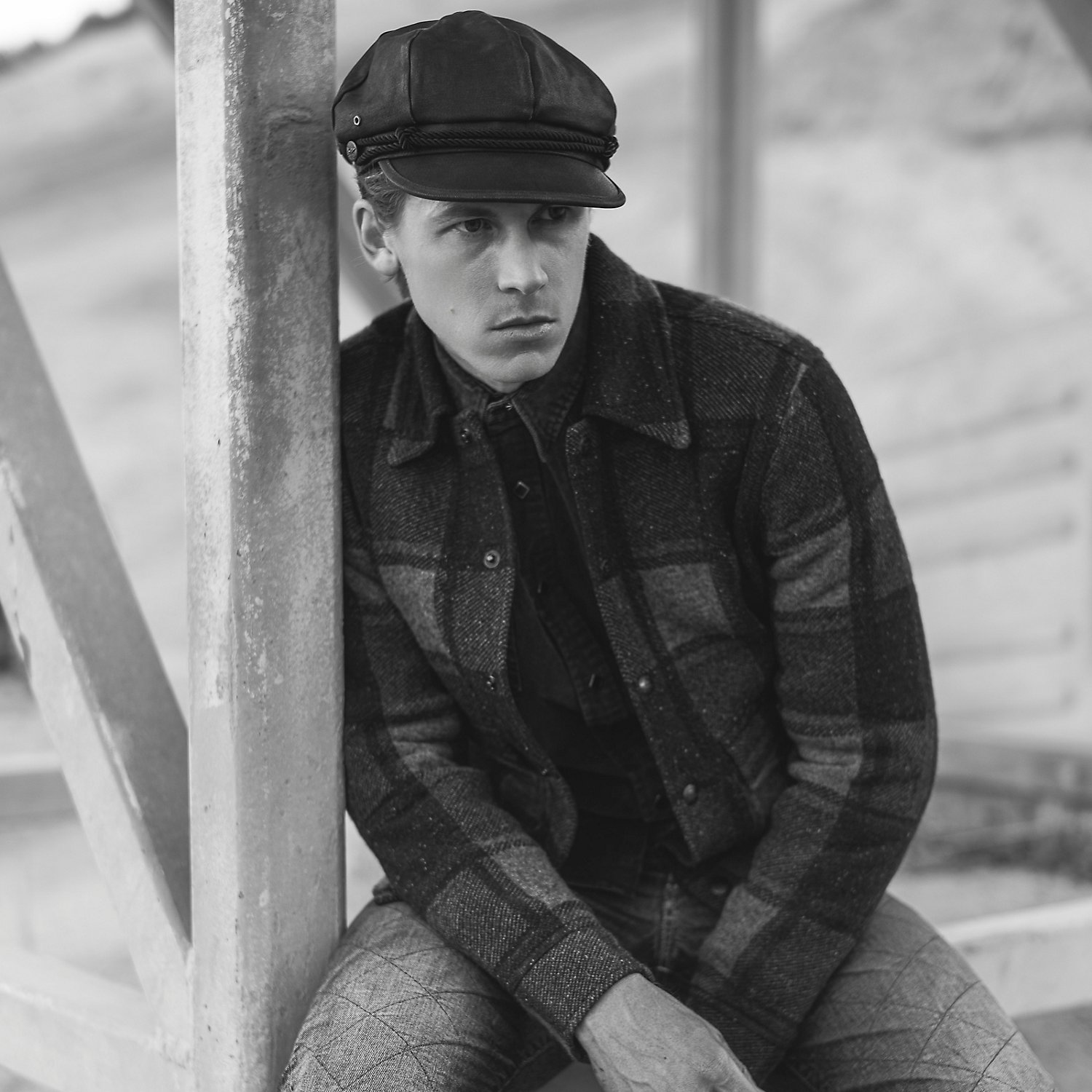 Plaid Wool Cardigan